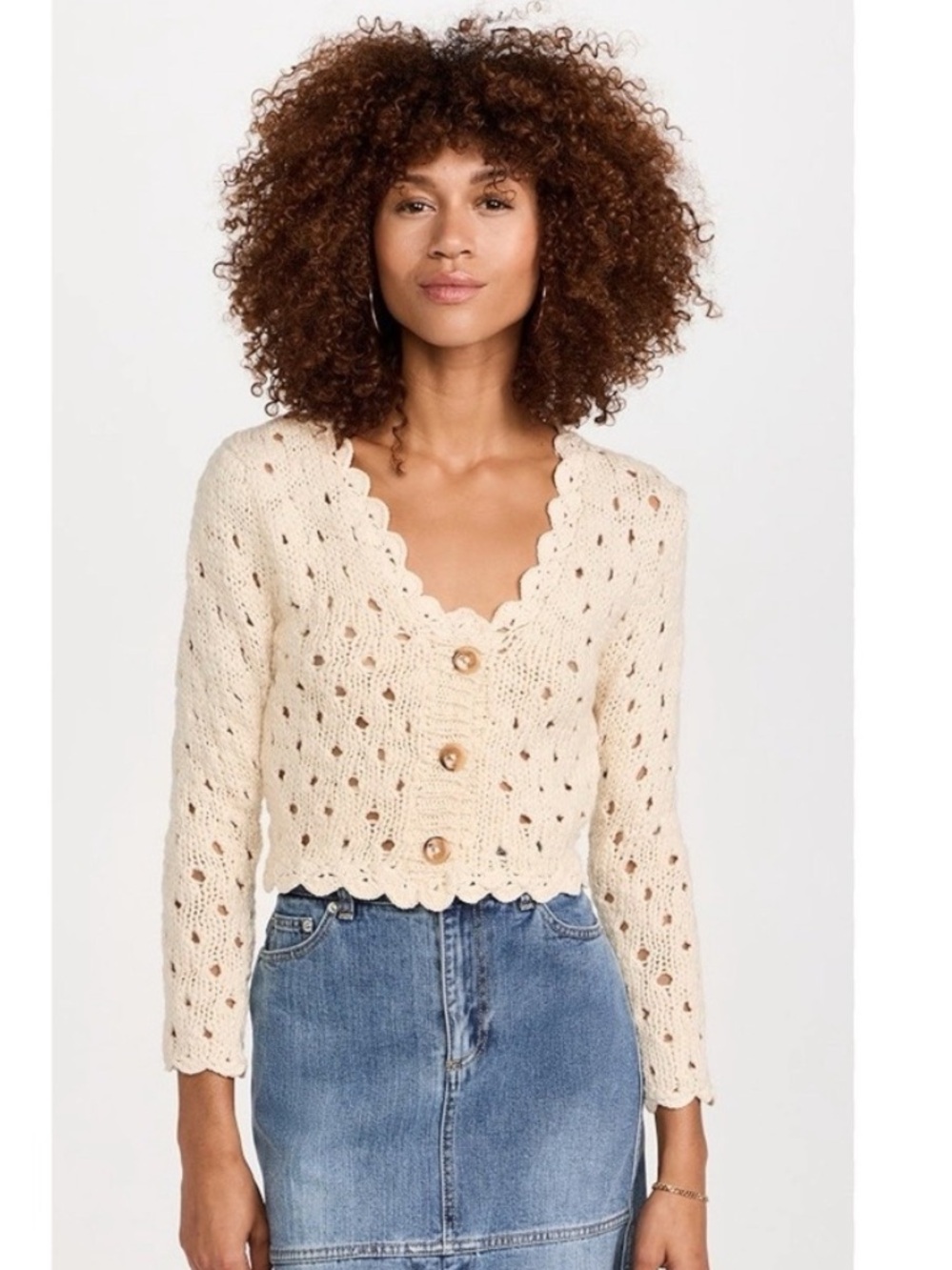 Stella Pardo cropped wayta cardigan